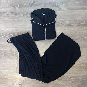 nordstrom black and white classic pajama set